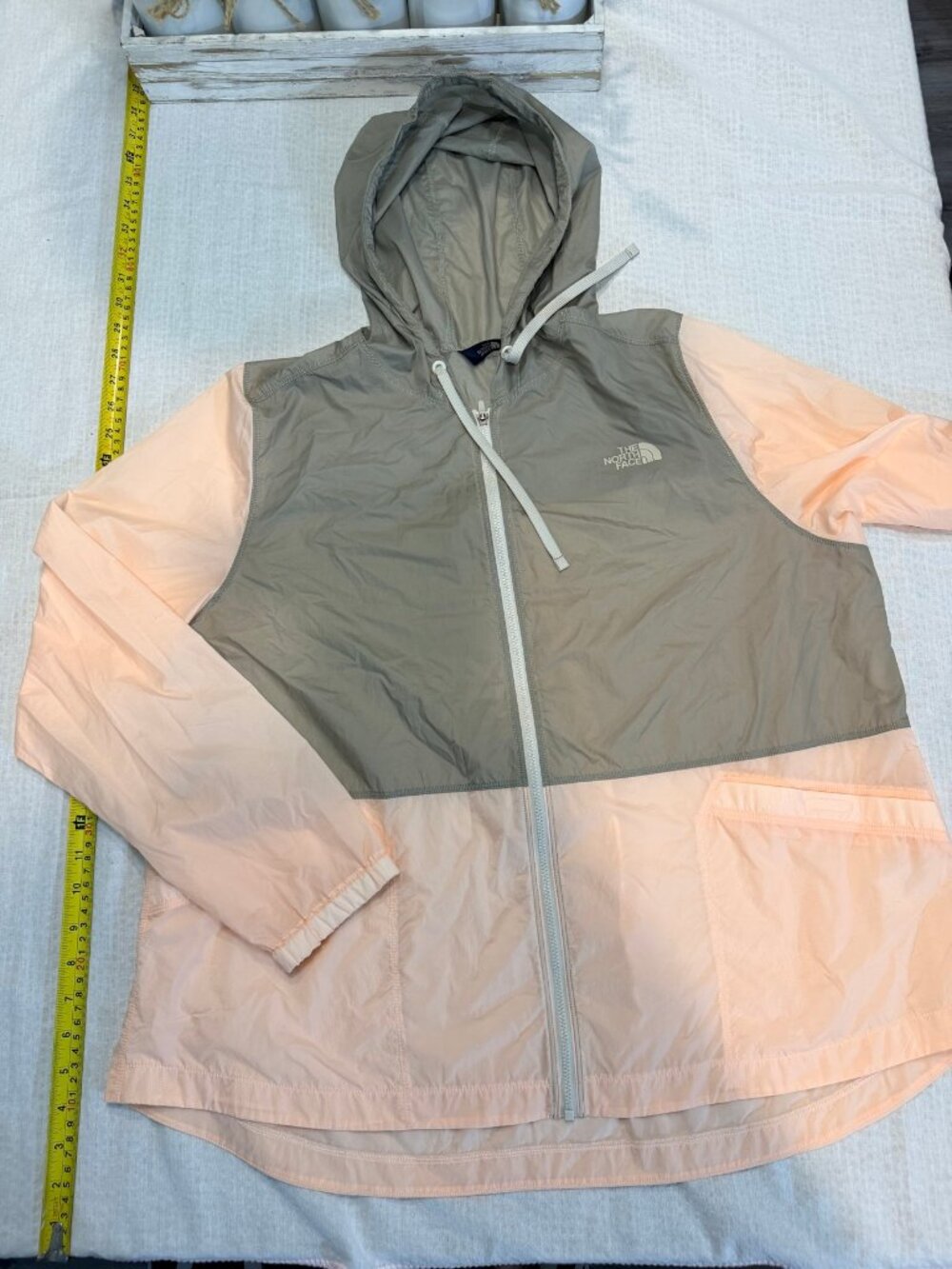 [Z8] The North Face Colorblock Hooded Windbreaker Jacket Women's XL